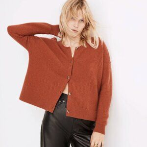 Madewell (Re)sponsible Cashmere Deville Cardigan Sweater / Weathered Brick / XL